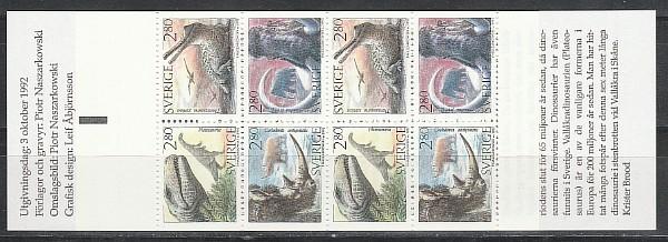 Швеция 1992, Динозавры, буклет)